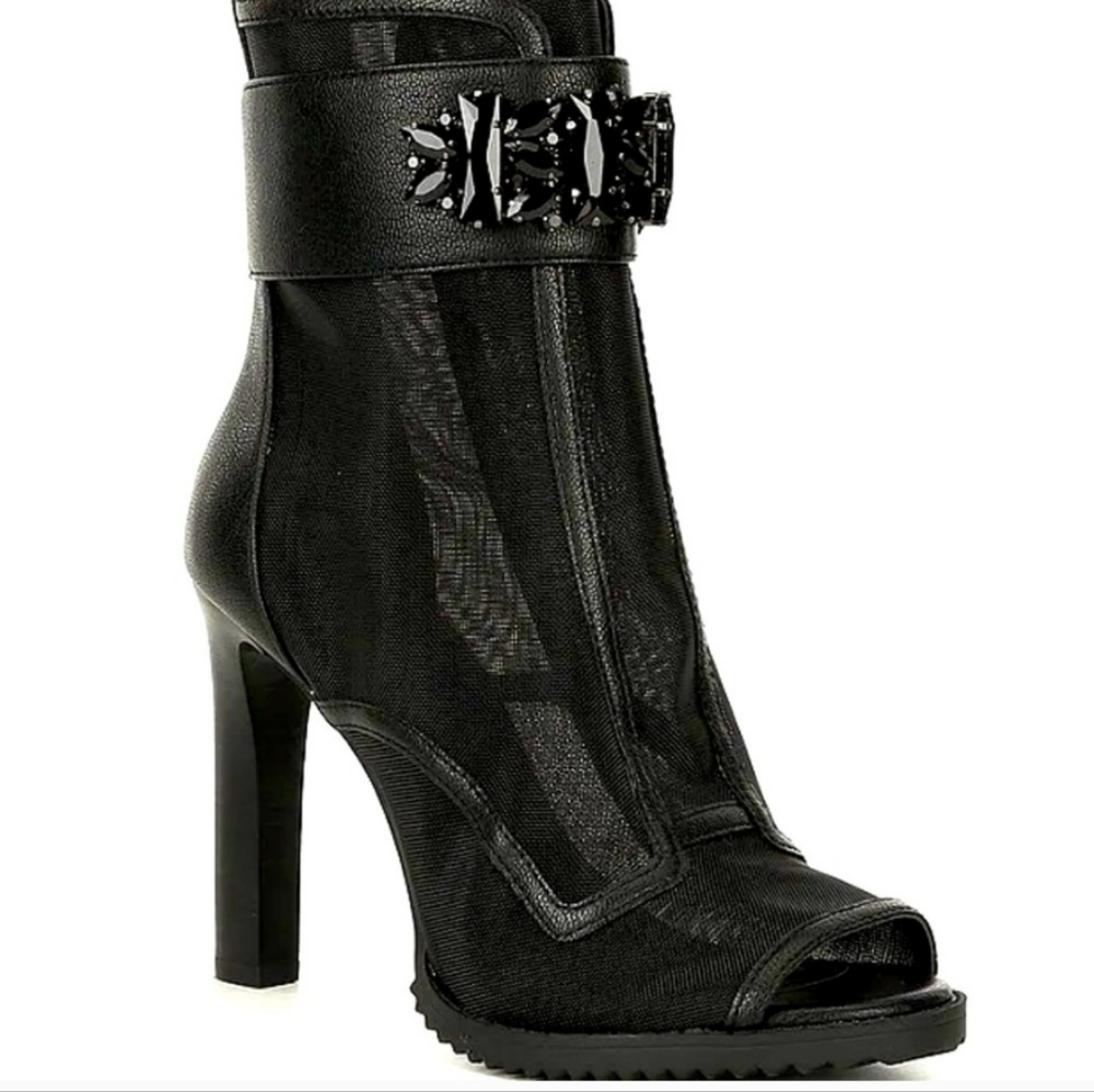 Karl Lagerfeld Black Meesh Booties